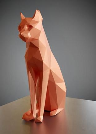 Paperkhan конструктор із картону кішка кіт кошеня пазл орігамі papercraft 3d фігура полігональна набір подарок сувенір антистрес