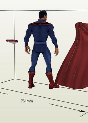 Paperkhan 3d полигональная фигура конструктор из картона superman  papercraft подарок сувенир паперкрафт3 фото