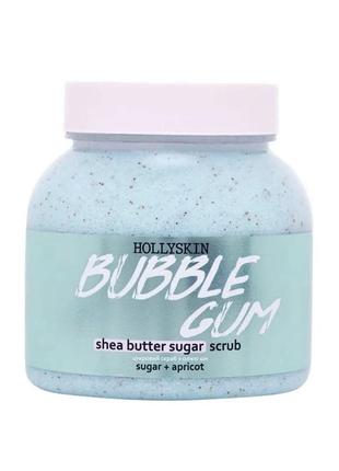 Сахарный скраб с маслом ши и перлитом hollyskin bubble gum