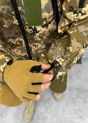 Армійська куртка демісезонна softshell піксель logos-tac, військова осіння куртка піксель софтшел на6 фото