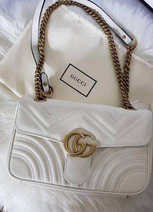 Шкіряна сумка в стилі gucci gg marmont