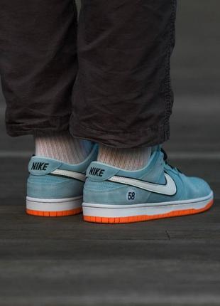 Nike sb dunk blue orange кроссовки2 фото