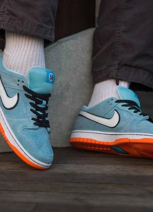 Nike sb dunk blue orange кросівки