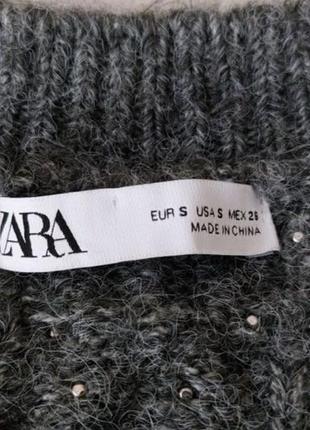 Вязаный свитер от zara укороченный9 фото