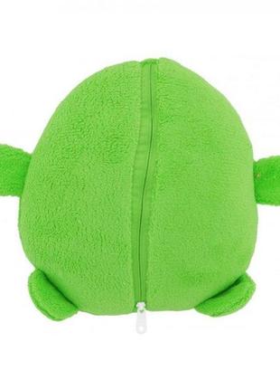 Дитячий худі-трансформер плед м'яка іграшка huggle pets толстовка складана в м'яку іграшку зелений5 фото