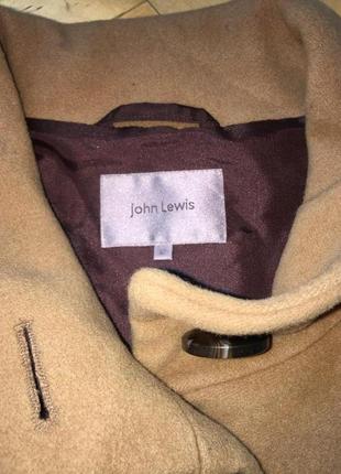 Пальто а-силуэт меди цвет кэмел шерсть кашемир полиамид от john lewis пог 53 см4 фото