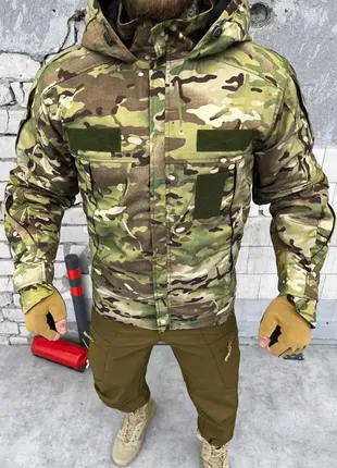Армійська зимова куртка мультикам kalita omni-heat, військова зимова куртка мультикам водовідштовхув