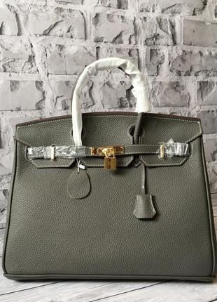 Шкіряна сумка в стилі hermes birkin 35
