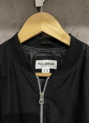 Куртка pull and bear чоловіча чорна6 фото