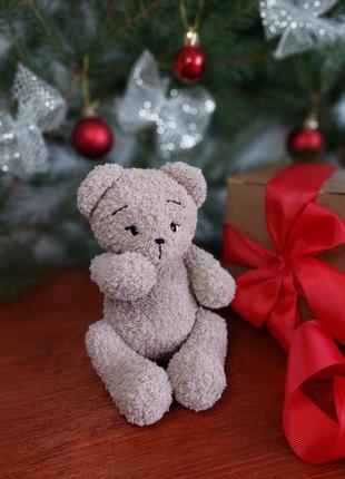 Плюшевий ведмедик в'язана іграшка ведмідь мішка тедді подарунок подарок2 фото