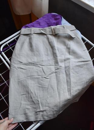 Классическая сдержанная юбка с поясом betty barclay чистая шерсть1 фото