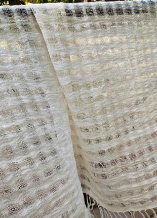 Льняная ажурная скатерть 150*150 см, лен 100%1 фото