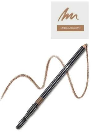 Карандаш для бровей с щеточкой avon true dualended brow pencil, 1.08 г medium brown/коричневый