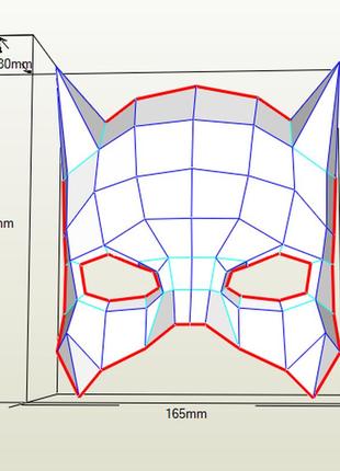 Маска карнавальная batman бэтмэн конструктор из картона паперкрафт сад школа утренник корпоратив1 фото
