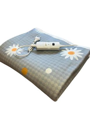 Електропростинь ковдра з підігрівом electric blanket 150*63 см chamomile1 фото