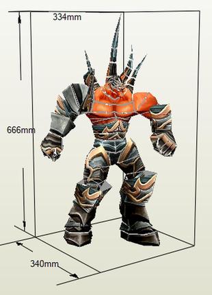 Paperkhan конструктор з картону felguard warcraft papercraft 3d фігура  розвиваючий подарунок статуя сувенір