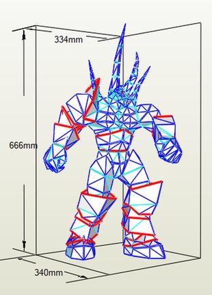 Paperkhan конструктор из картона felguard warcraft papercraft 3d фигура  развивающий подарок статуя сувенир6 фото