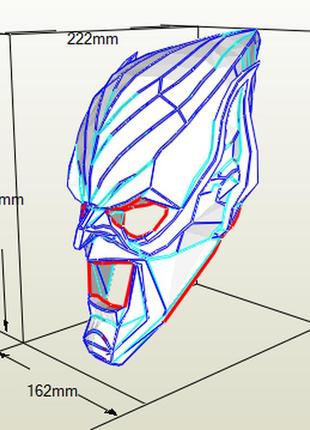 Paperkhan конструктор із картону маска green goblin papercraft 3d полігональна фігура розвиваючий подарунок