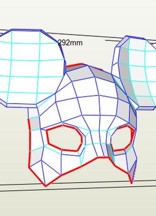 Маска карнавальная mouse мики маус конструктор из картона паперкрафт сад школа утренник корпоратив