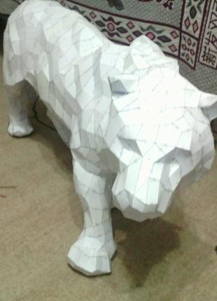 Paperkhan конструктор из картона кошка лев тигр оригами papercraft 3d фигура развивающий набор антистресс