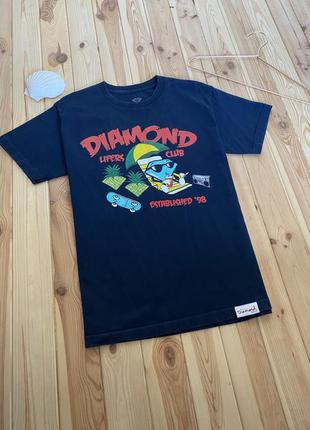 Футболка Diamond skateboards из новых коллекций с большим логотипом1 фото