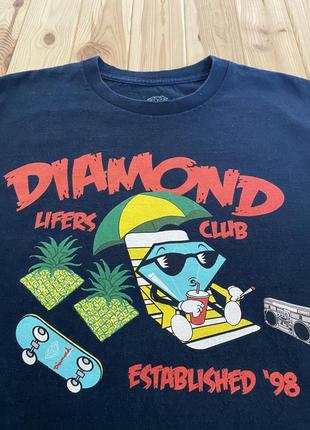 Футболка Diamond skateboards из новых коллекций с большим логотипом2 фото