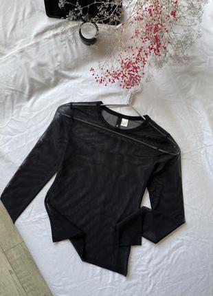 Прозрачный лонгслив h&m