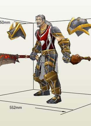 Paperkhan конструктор из картона leeroy warcraft papercraft 3d фигура развивающий подарок статуя сувенир