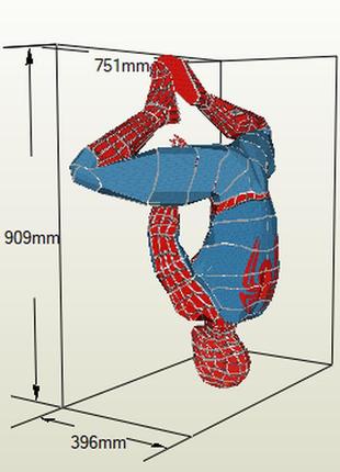 Paperkhan конструктор із картону spider-man spider papercraft 3d полігональна фігура розвиваючий подарунок5 фото