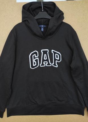 Свитшот худи на флисе оверсайз gap logo fleece hoodie оригинал оригінал3 фото