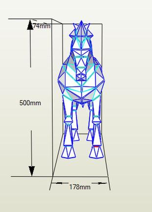 Paperkhan конструктор із картону кінь жеребець кобила пазл орігамі papercraft 3d фігура полігональна набір подарок сувенір антистр4 фото