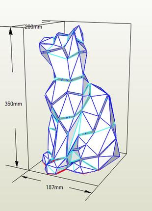 Paperkhan конструктор из картона кошка кот котенок оригами паперкрафт 3d фигура развивающий набор антистресс