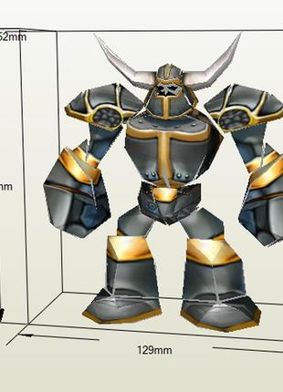 Paperkhan конструктор з картону golem warcraft papercraft 3d фігура  розвиваючий подарунок статуя сувенір