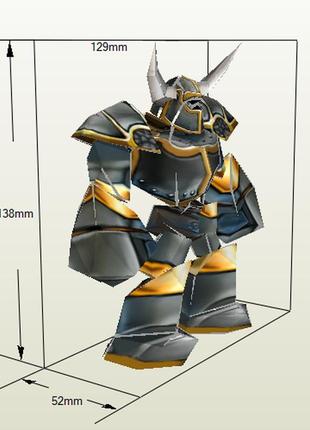 Paperkhan конструктор из картона golem warcraft papercraft 3d фигура развивающий подарок статуя сувенир4 фото