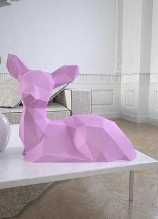 Paperkhan конструктор із картону пес собака dog пазл оригамі papercraft 3d фігура полігональна набір подарок сувенир антистрес1 фото
