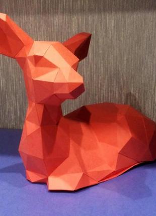 Paperkhan конструктор із картону пес собака dog пазл оригамі papercraft 3d фігура полігональна набір подарок сувенир антистрес3 фото