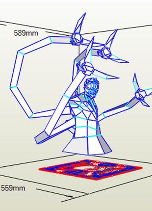 Paperkhan конструктор из картона octavius октопус papercraft 3d полигональная фигура развивающий подарок7 фото