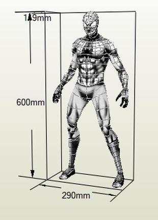 Paperkhan конструктор із картону armored spider-man papercraft 3d полігональна фігура розвиваючий подарунок3 фото