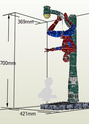 Paperkhan конструктор із картону diorama spider-man papercraft 3d полігональна біла/кольорова фігура розвиваючий подарунок4 фото