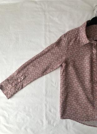Burberry шелковая монограмм рубашка. твил.6 фото