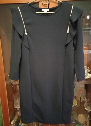 Стильное платье ostin синее xs-s