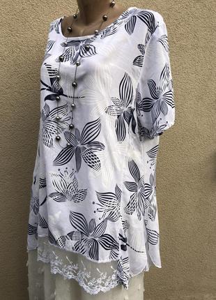 Штапельная блуза,рубаха,туника с к рулевом,этно бохо,вискоза,7 фото