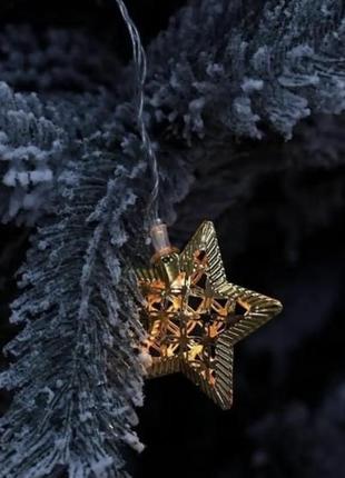 🌟 светодиодная новогодняя гирлянда звездочки 3 м 🌟2 фото