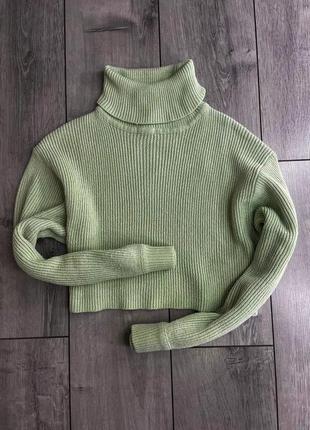 Укороченный мятный свитерик от h&amp;m
