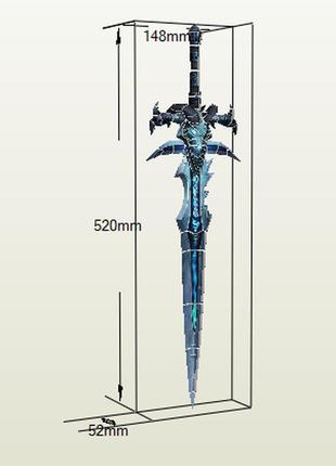 Paperkhan конструктор картона frostmourne warcraft papercraft 3d фигура  развивающий подарок статуя сувенир6 фото