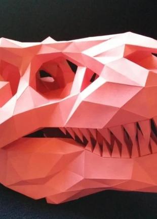 Paperkhan конструктор из картона динозавр тиранозавр оригами papercraft 3d фигура развивающий набор антистресс