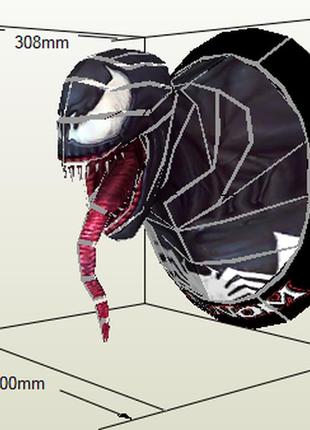 Paperkhan конструктор з картону веонм venom papercraft 3d полігональна фігура розвиваючий подарунок