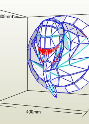 Paperkhan конструктор із картону веонм venom papercraft 3d полігональна фігура розвиваючий подарунок6 фото