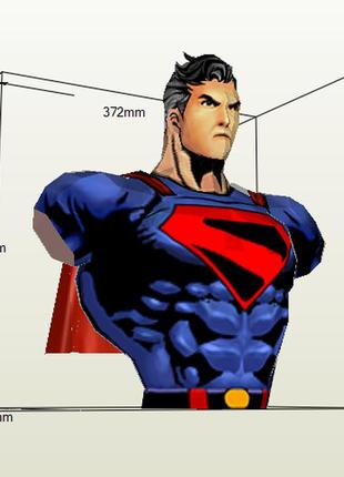 Paperkhan 3d полигональная фигура конструктор из картона superman  papercraft подарок сувенир паперкрафт2 фото