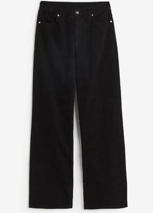 H&m розмір xs (євро 34) вельветові штани прямі широкі із завищеною талією